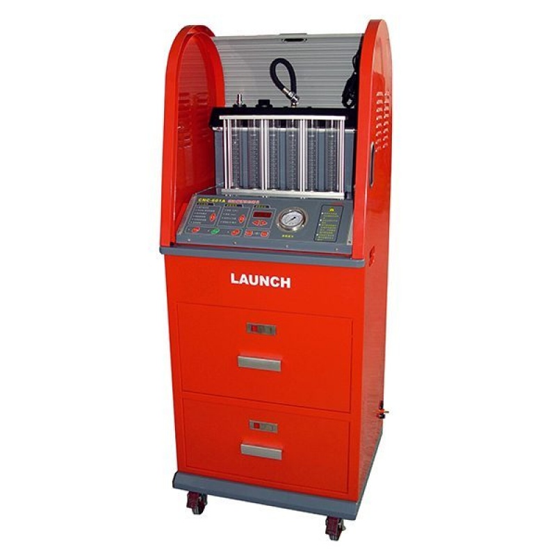 Laboratorio con gabinete para 6 inyectores LAUNCH.